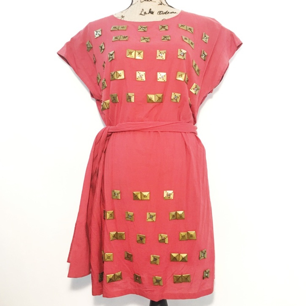 NWT Alice Ritter studded belted shift dress